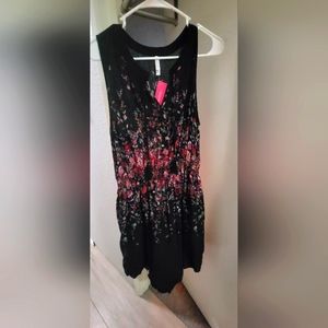 Black floral summer dress New with Tags size large